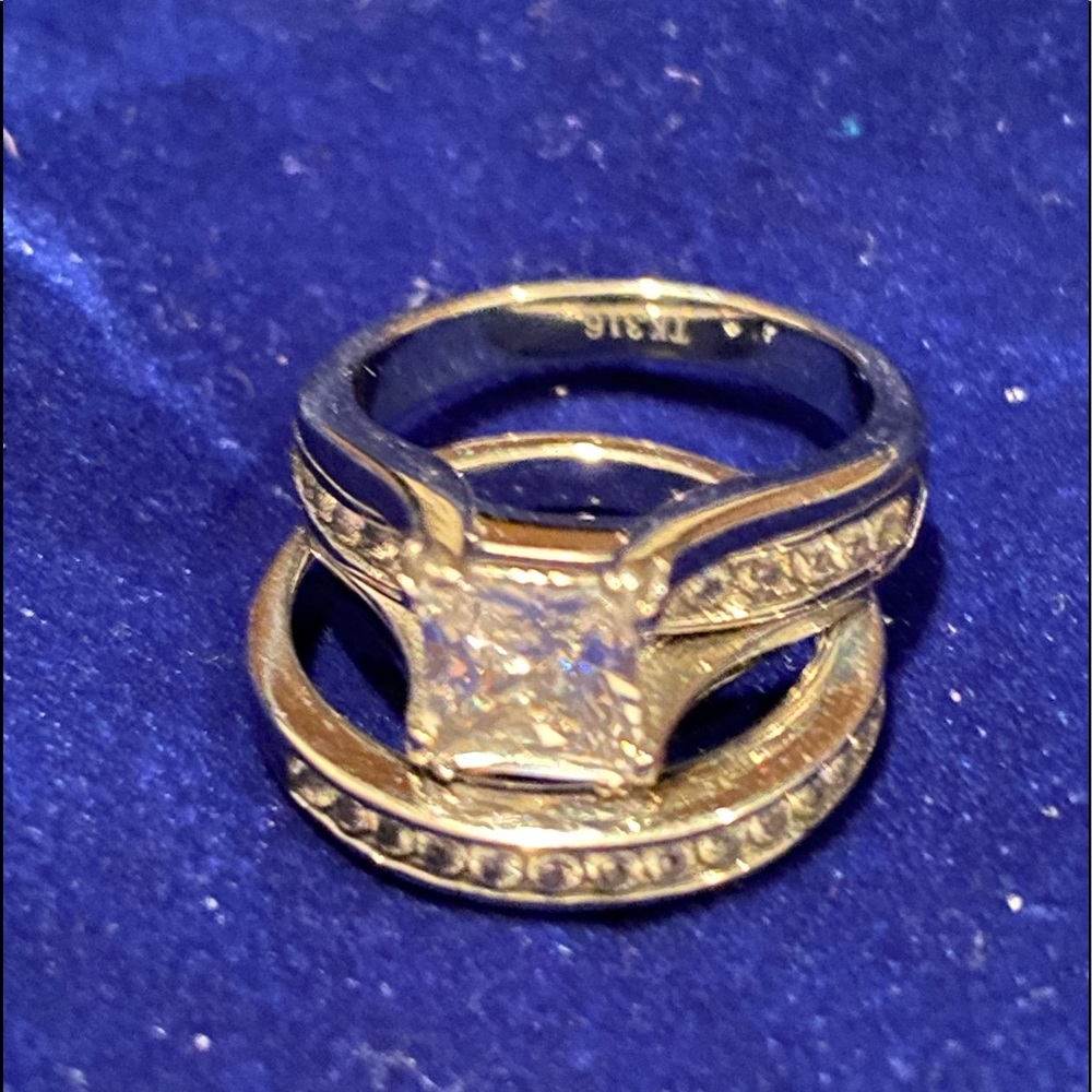 Silver & CZ ring set